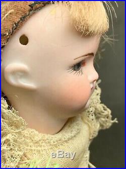 Antique 8 Cabinet Mignonette Size German Bisque Head Composition Doll DEP 12/0