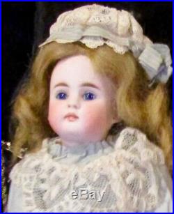 Antique 9 German Bisque Closed Mouth Glass Eyed 208 Bahr Proschild Belton Doll