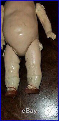 Antique A & M 320 Bisque Head Googly Boy Doll Armand Marseille 7.5 Appro