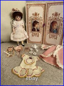 Antique All Bisque 6 Bruno Schmidt German Doll With Wardrobe And Accessories