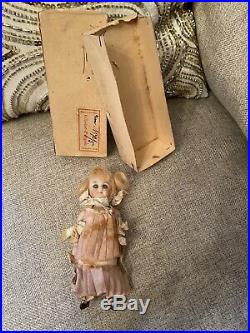 Antique All Original With Box 5 All Bisque Kestner German Doll Glass Eyes