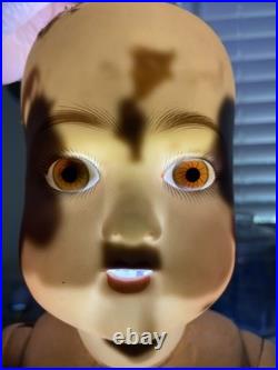 Antique Alt, Beck & Gottschalk #1362 German Bisque Doll 25 IN, Pierced Ears