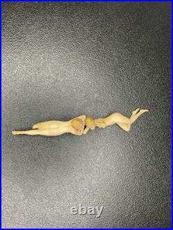 Antique Art Deco German Bisque Bathing Beauty Nude Figurine Vintage