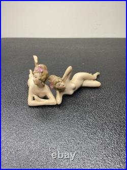 Antique Art Deco German Bisque Bathing Beauty Nude Figurine Vintage Antique Art Deco German Bisque Bathing Beauty Nude Figurine Vintage