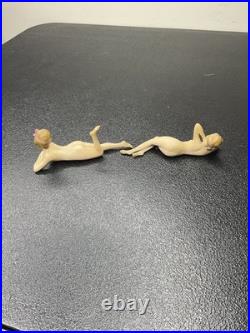 Antique Art Deco German Bisque Bathing Beauty Nude Figurine Vintage