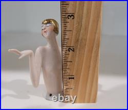 Antique Art Deco Half Doll German Unusual Gold Hair Arms Away Rare