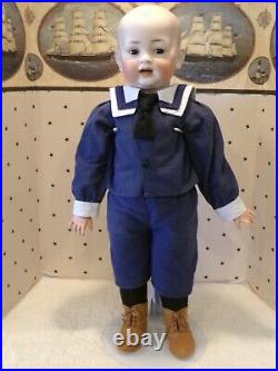 Antique BIG 24Character Boy WithToddler Body Hertel & Schwab 151