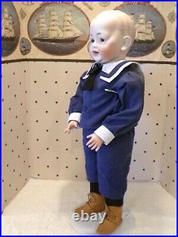 Antique BIG 24Character Boy WithToddler Body Hertel & Schwab 151