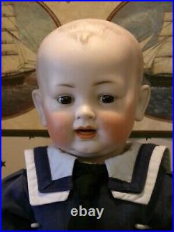 Antique BIG 24Character Boy WithToddler Body Hertel & Schwab 151