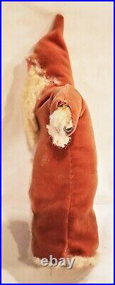 Antique Belsnickle 10 Inch German Santa Claus Candy Container Red Coat Fir Tree