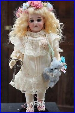 Antique Bisque Doll Simon & Halbig WALKING DOLL Automatical w key Steiff Teddy