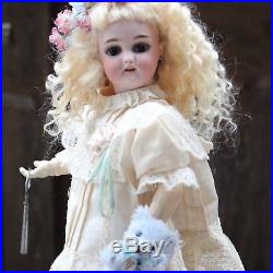 Antique Bisque Doll Simon & Halbig WALKING DOLL Automatical w key Steiff Teddy