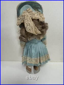 Antique Bisque Doll with Stand Collectible German Doll Vintage Display Piece