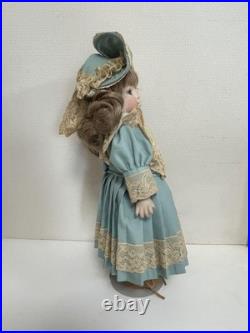Antique Bisque Doll with Stand Collectible German Doll Vintage Display Piece