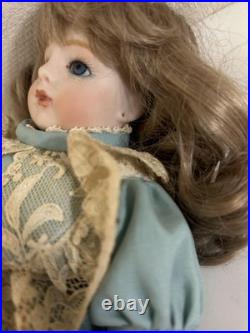 Antique Bisque Doll with Stand Collectible German Doll Vintage Display Piece