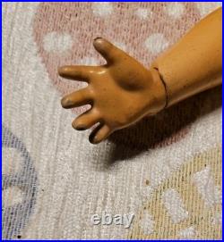 Antique Bisque German 19.5 Doll Original Ball Joint Body Open Mouth Pierced Ear