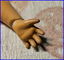 Antique Bisque German 19.5 Doll Original Ball Joint Body Open Mouth Pierced Ear