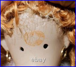 Antique Bisque German 19.5 Doll Original Ball Joint Body Open Mouth Pierced Ear