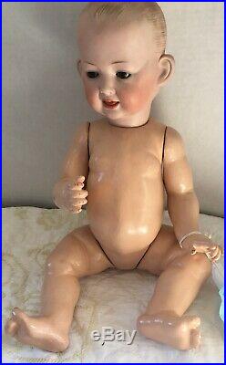 Antique Bisque Kley & Hahn 2 FACE Solid Dome Character Baby