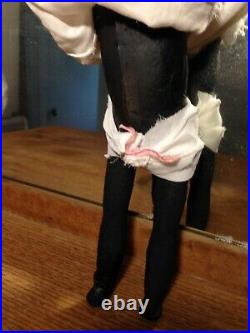 Antique Black Bisque Head Doll, Cabinet Size Cuteness