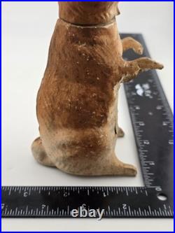 Antique C1890 German Paper Mache Folk Art Composition Rabbit Candy Container