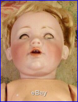 Antique C1910 11 German Bisque Kestner #237 Wigged Hilda Doll, Perfect