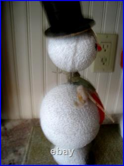 Antique Christmas Snowman German Bobble head candy container+ Santa Boot Contain