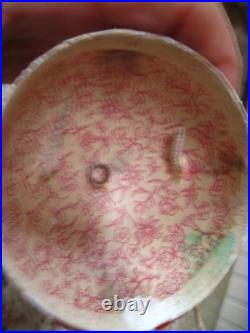 Antique Christmas Snowman German Bobble head candy container+ Santa Boot Contain