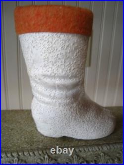 Antique Christmas Snowman German Bobble head candy container+ Santa Boot Contain