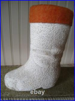 Antique Christmas Snowman German Bobble head candy container+ Santa Boot Contain