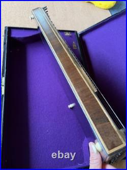 Antique Concert Zither Signed M. Nebel & Bro NY German In Org. Case Vintage R77