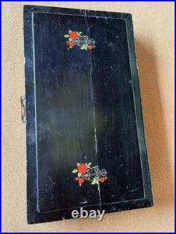 Antique Concert Zither Signed M. Nebel & Bro NY German In Org. Case Vintage R77