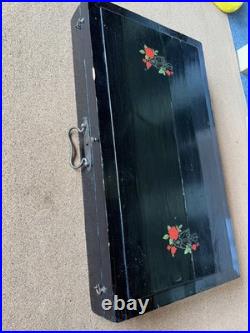 Antique Concert Zither Signed M. Nebel & Bro NY German In Org. Case Vintage R77