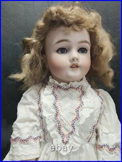 Antique Doll German Bisque Halbig Handwerck 24 Original Stamped Body
