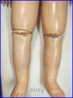 Antique Doll German French Huge Composition Wood Body 27