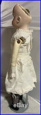 Antique Doll J. D. Kestner 147 German Bisque Shoulder Head on Kid Leather Bod 19