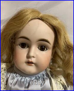 Antique Doll J. D. Kestner 147 German Bisque Shoulder Head on Kid Leather Bod 19