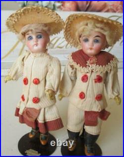 Antique Doll Pair Mignonette Gebruder Kuhnlenz German 5.5 Petite