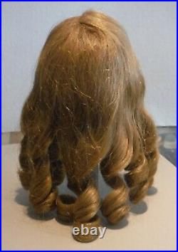 Antique Doll Wig Light Brown Human Hair for French or German Doll 10 P1110