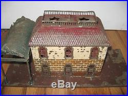Antique Early 1900s German Bing Train Station Rare Vintage Canopy O Gauge
