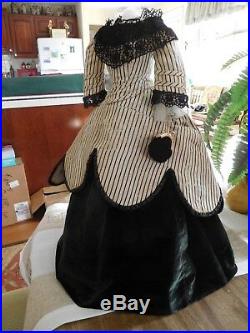 Antique Fashion Doll Dress 1800's, Exquisite, For French Or German 18