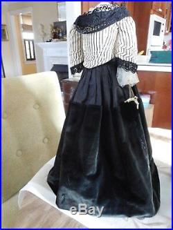 Antique Fashion Doll Dress 1800's, Exquisite, For French Or German 18