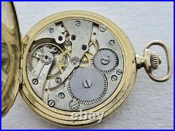 Antique Festa Cal234 German Full Hunter 20mic Gold Plated Pocket Watch Box Rare
