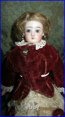 Antique Francois Gaultier F. G. Scroll French Fashion Doll Kid Body Bisque Arms