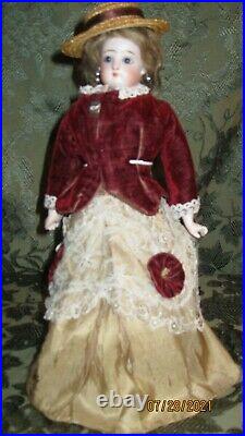 Antique Francois Gaultier F. G. Scroll French Fashion Doll Kid Body Bisque Arms