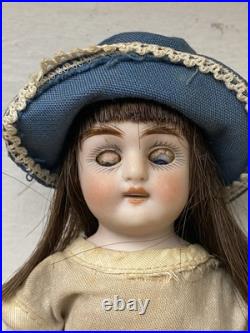 Antique French German Bisque Mignonette Doll Sleep Blue Eyes 6Very Fine