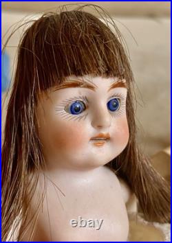 Antique French German Bisque Mignonette Doll Sleep Blue Eyes 6Very Fine