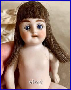 Antique French German Bisque Mignonette Doll Sleep Blue Eyes 6Very Fine