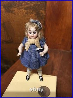 Antique French German Miniature Mignonette Doll All Bisque & Original Lovely