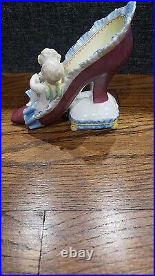 Antique GERMAN CUPIDS SHOE FIGURINE Colorful PORCELAIN Antique GERMAN CUPIDS SHOE FIGURINE Colorful PORCELAIN